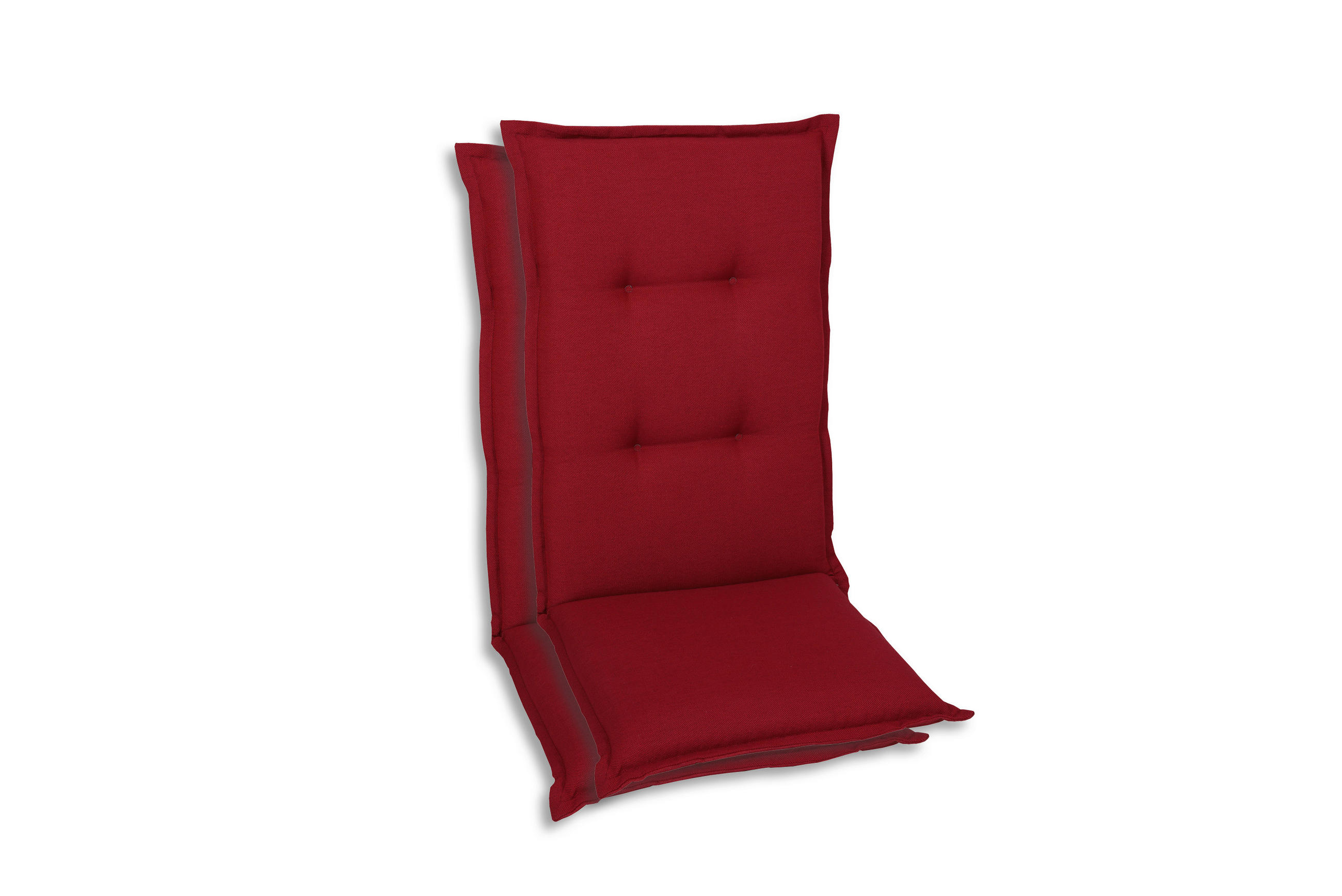 SESSELAUFLAGENSET Uni  - Kirschrot, Basics, Textil (50/7/120cm)