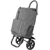 EINKAUFSTROLLEY  - Schwarz/Grau, Trend, Textil/Metall (42.5/101,5/37,5cm) - Milino