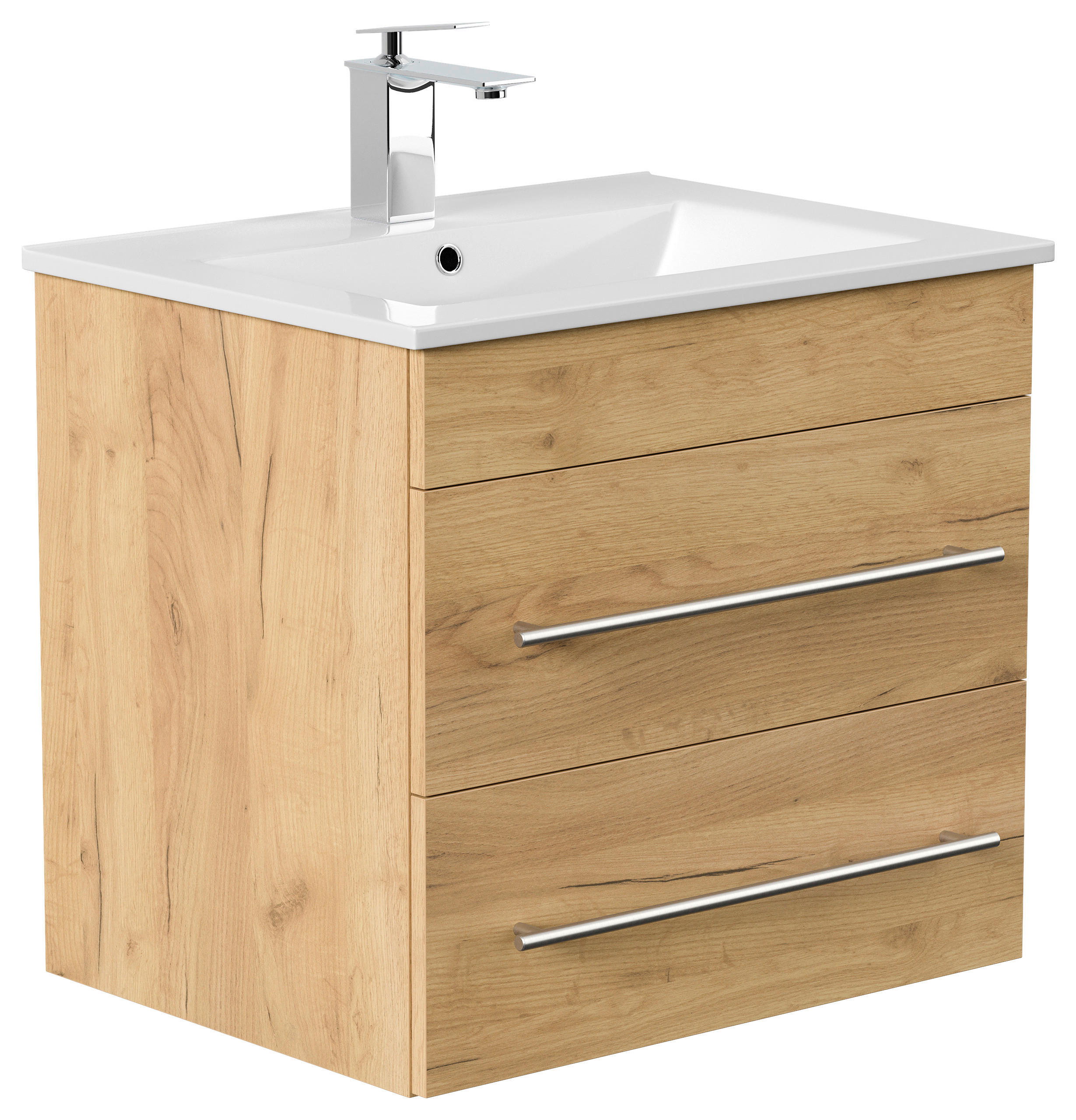 WASCHTISCHKOMBI 61,5 cm  - Eichefarben/Weiß, Basics, Keramik/Holzwerkstoff (61,5cm) - MID.YOU