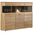 HIGHBOARD Eiche massiv geölt - Silberfarben/Schwarz, Design, Glas/Holz (183/136/40cm) - Musterring HIGHBOARD Eiche massiv geölt - Silberfarben/Schwarz, Design, Glas/Holz (183/136/40cm) - Musterring