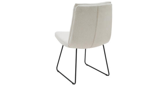 STUHL - Beige/Schwarz, Design, Textil/Metall (50/90/68cm) - Valnatura