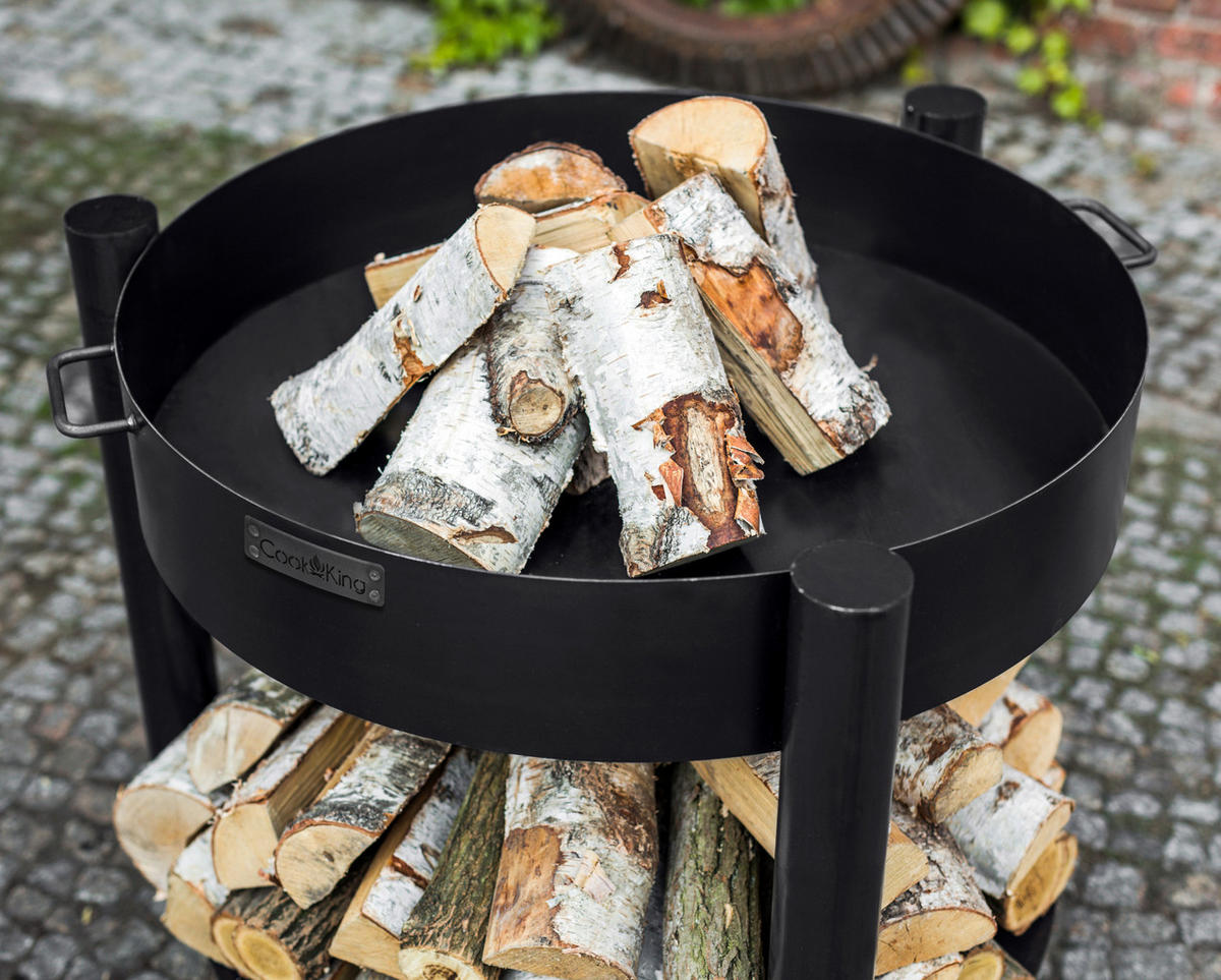 FEUERSCHALE  - Schwarz, Basics, Metall (80/88cm) - Ambia Garden