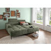 ECKSOFA in Chenille Dunkelgrün  - Dunkelgrün/Schwarz, Konventionell, Textil/Metall (200/188cm) - Livetastic