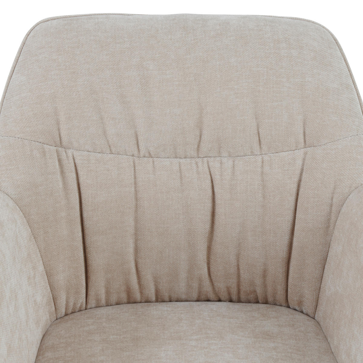 ARMLEHNSTUHL  in Stahl Chenille, Cord  - Hellbraun/Beige, MODERN, Textil/Metall (56/81/60,5cm) - MID.YOU
