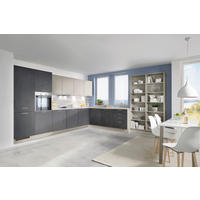 EINBAUKÜCHE STONEART  - Schieferfarben/Grau, Design, Holzwerkstoff - Nobilia