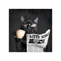 STAKLENA SLIKA  30/30 cm   - tamno zelena/crna, Basics, papir/staklo (30/30cm) - Monee