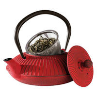 VRČ ZA ČAJ  Teekanne   - rdeča, Basics, kovina (19,5/18/15cm) - PADERNO