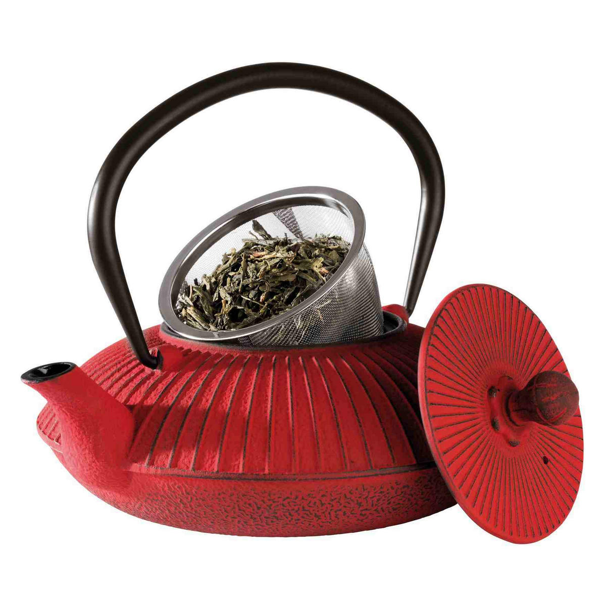 VRČ ZA ČAJ  Teekanne   - rdeča, Basics, kovina (19,5/18/15cm) - PADERNO