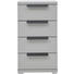 KOMMODE Weiß - Graphitfarben/Alufarben, KONVENTIONELL, Kunststoff/Metall (48/89/42cm) - Voleo