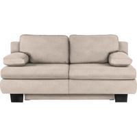 SCHLAFSOFA Macy  mit Fußauswahl, Stoffauswahl, Schlafen auf Sitzhöhe, Rücken echt Flachgewebe Champagner  - Wengefarben/Champagner, KONVENTIONELL, Holz/Textil (203/94/100cm) - Novel