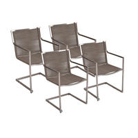 GARTENSTUHL Metall, Kunststoff Taupe  - Taupe/Silberfarben, Basics, Kunststoff/Metall (57/87/56cm) - Gardenson