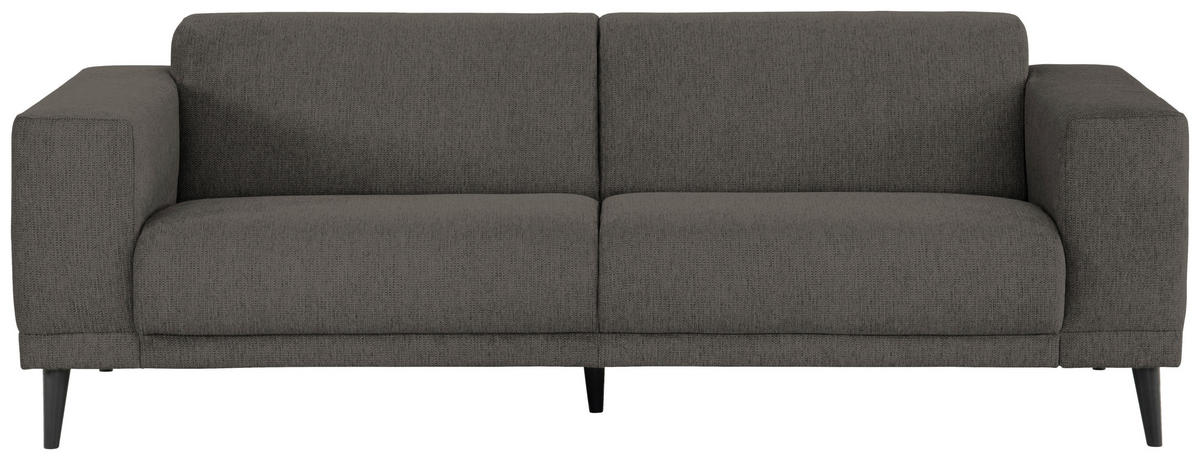 3-SITZER-SOFA in Webstoff Anthrazit  - Anthrazit/Schwarz, Design, Holz/Textil (218/77/93cm) - MID.YOU