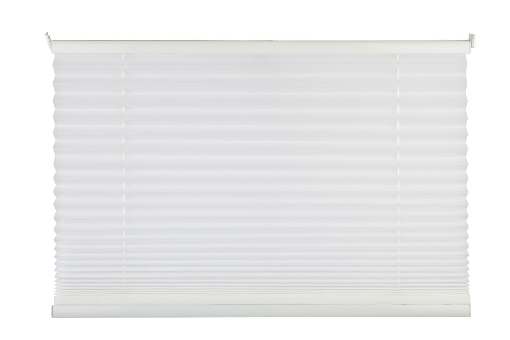 PLISSEE  Verdunkelung  75/130 cm    - Weiß, Basics, Textil (75/130cm)