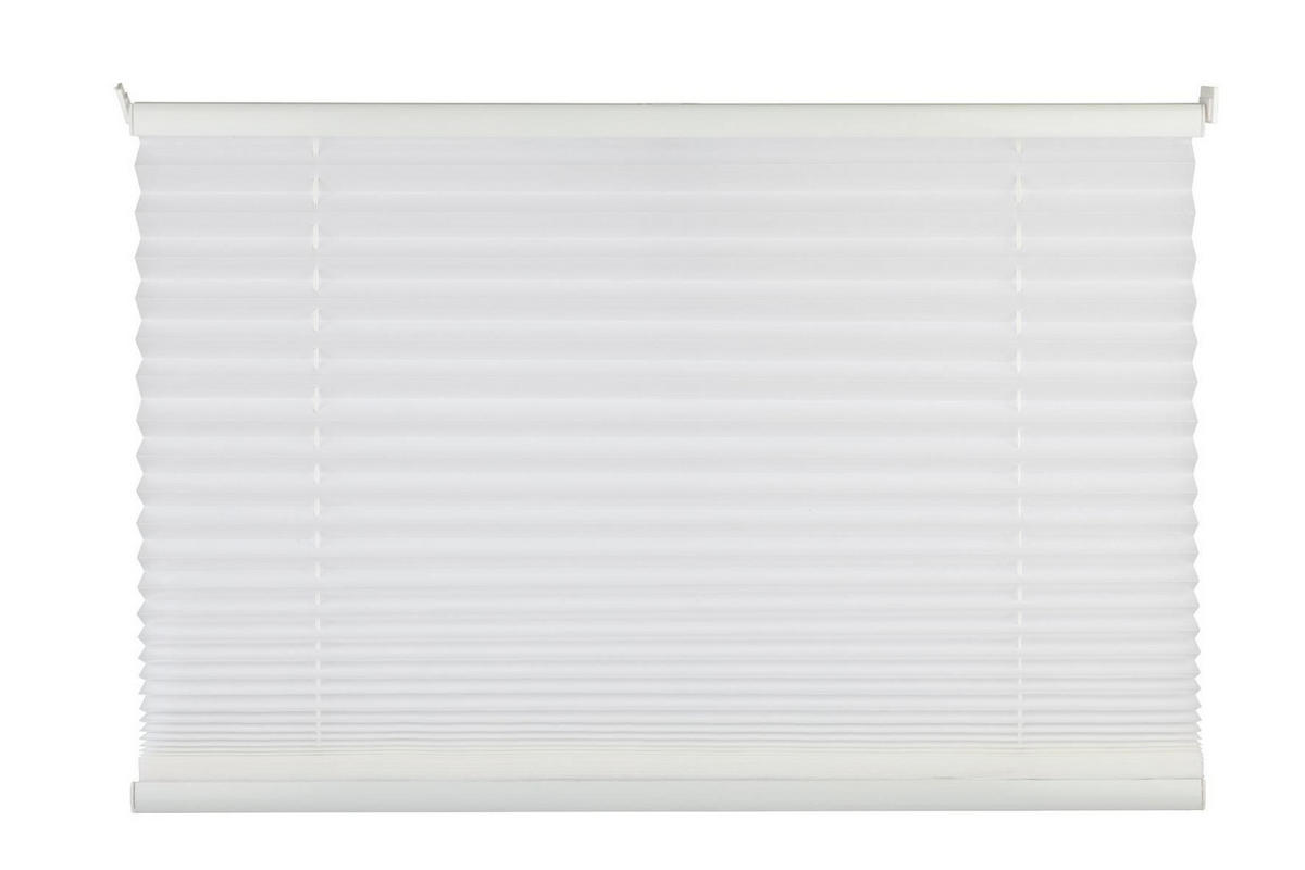 PLISSEE  Verdunkelung  75/130 cm    - Weiß, Basics, Textil (75/130cm)
