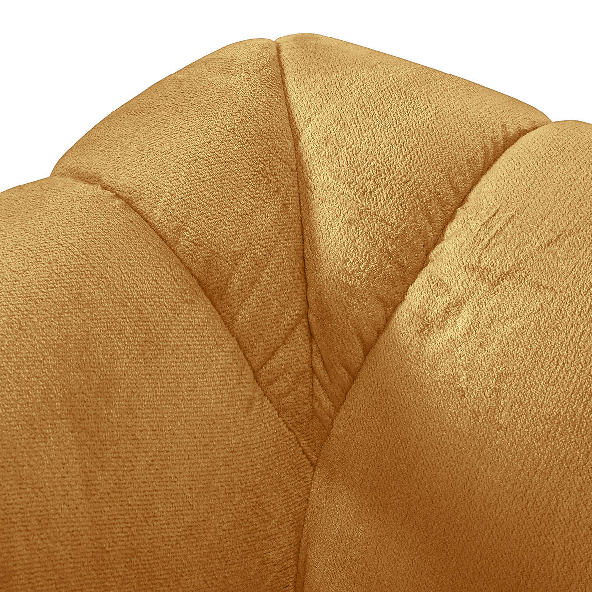 BIGSOFA in Plüsch Orange  - Schwarz/Orange, Konventionell, Kunststoff/Textil (220/67/106cm) - MID.YOU