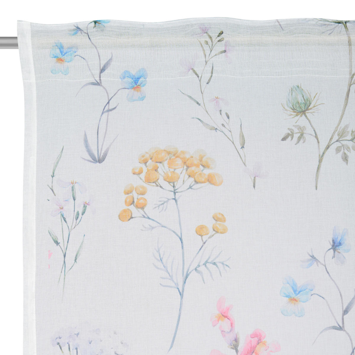 HOTOVÝ ZÁVĚS, průhledné, 135/245 cm - vícebarevná, Konvenční, textil (135/245cm) - Esposa