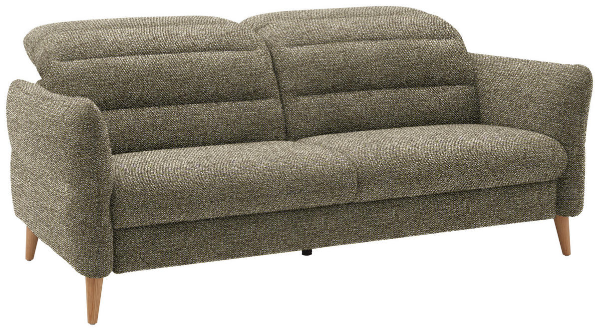 2-SITZER-SOFA in Webstoff Grün  - Eiche Bianco/Grün, Design, Holz/Textil (192-220/85-106/98-112cm) - Dieter Knoll