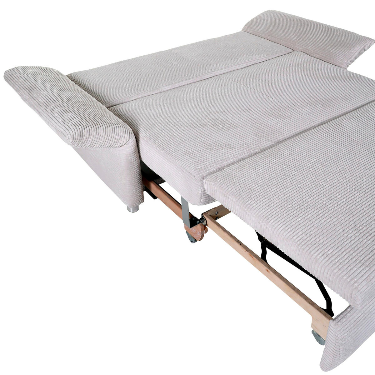 BÄDDSOFFA i manchester cremefärgad  - kromfärg/cremefärgad, Design, textil/plast (176/81/98cm) - MID.YOU