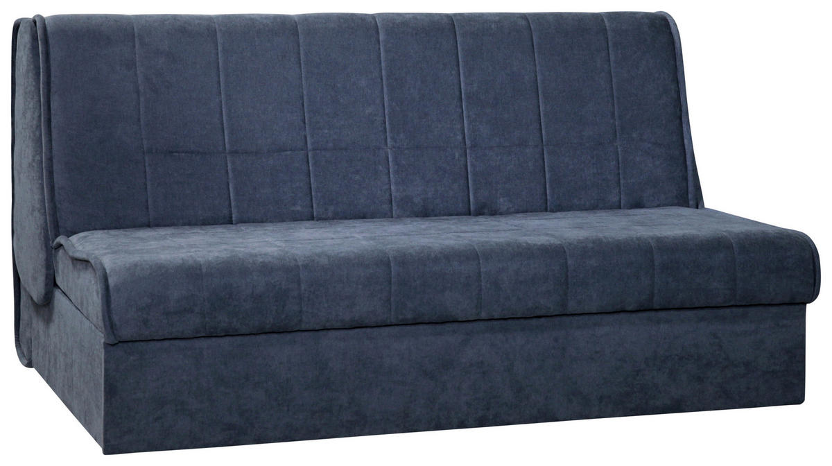 ZOFA S POSTELJNO FUNKCIJO,  modra tekstil  - modra/črna, Konvencionalno, tekstil (166/87/110cm) - Boxxx