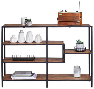Regal aus Holz & Metall im Industrial Style kaufen Regal aus Akazienholz online bestellen
