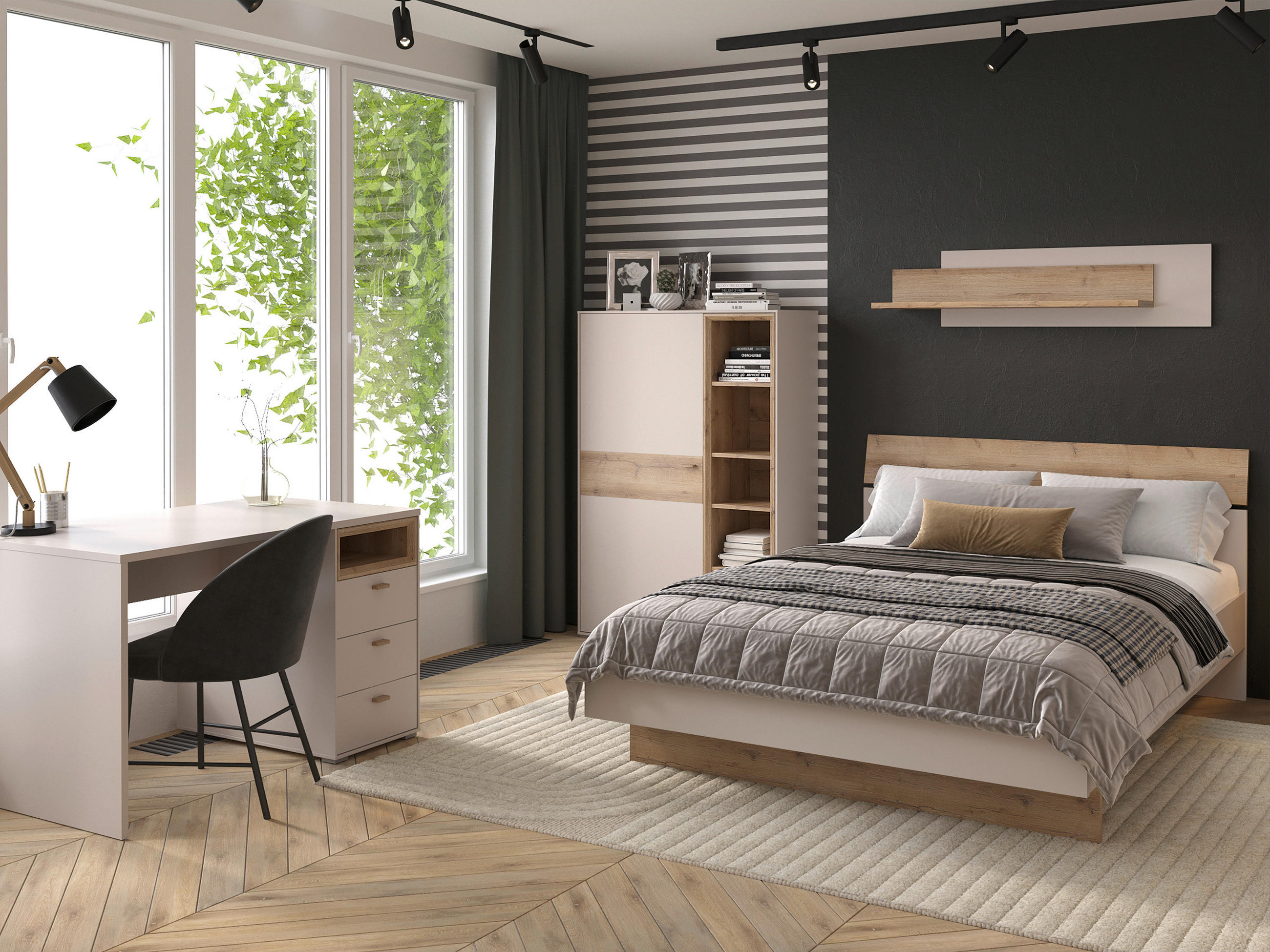 HIGHBOARD  in 95,5/140,2/38 cm  - Sandfarben/Eichefarben, MODERN, Holz/Holzwerkstoff (95,5/140,2/38cm) - Hom`in