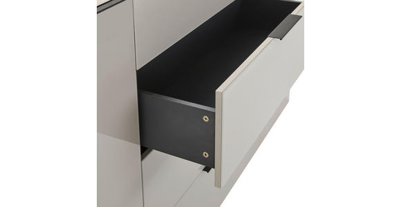 SIDEBOARD  180/99,7/42 cm 4 Schublade(n)  - Kaschmir/Schwarz, Design, Glas/Holzwerkstoff (180/99,7/42cm) - Novel