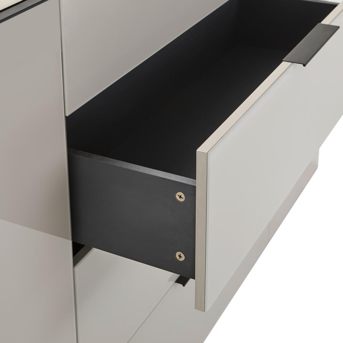 SIDEBOARD  180/99,7/42 cm 4 Schublade(n)  - Kaschmir/Schwarz, Design, Glas/Holzwerkstoff (180/99,7/42cm) - Novel