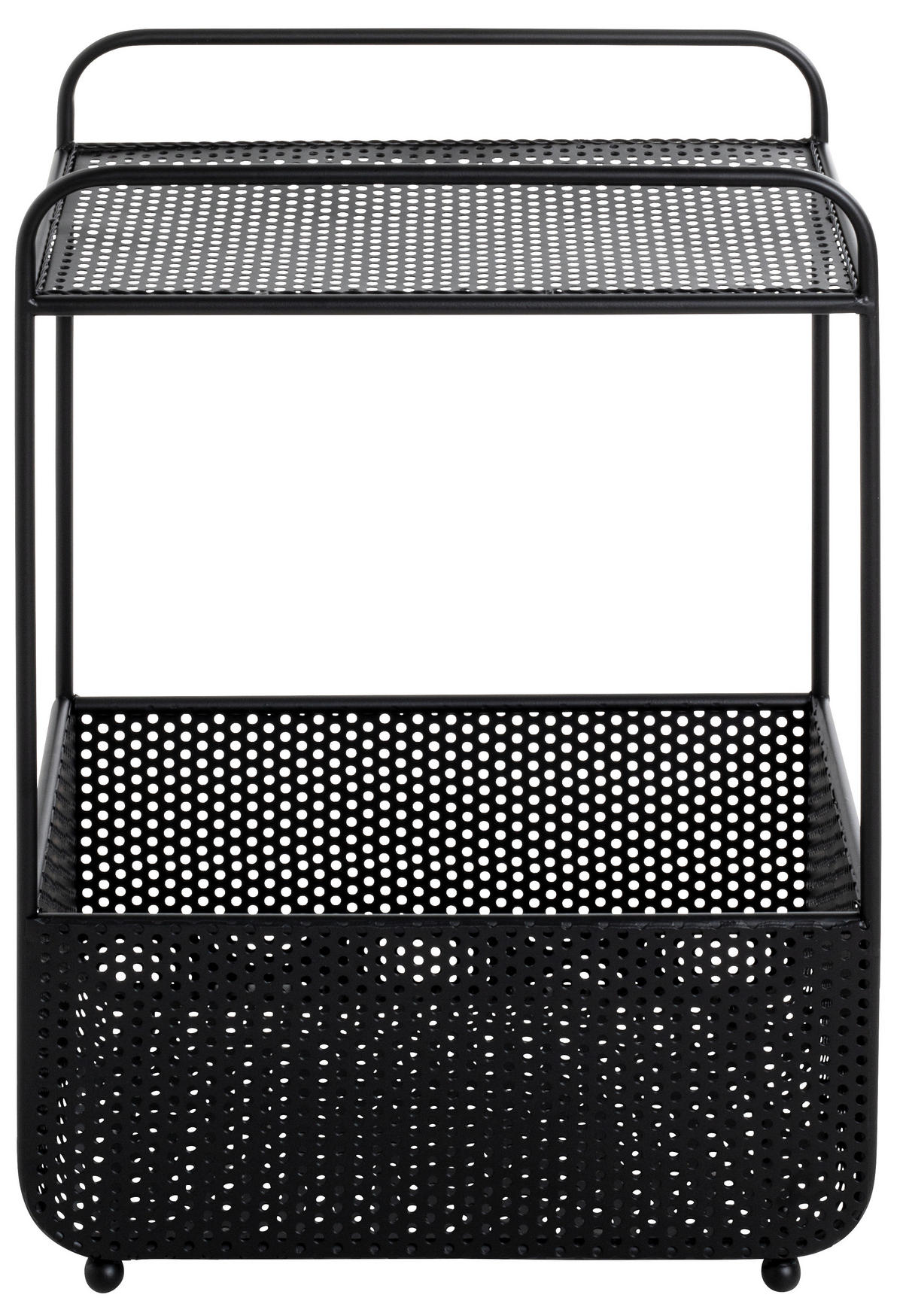 BEISTELLTISCH in Metall 41/25/58 cm  - Schwarz, Design, Metall (41/25/58cm)