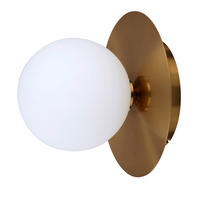 WANDLEUCHTE Roma  15,5/12/18 cm  - Goldfarben, Design, Glas (15,5/12/18cm)