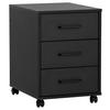 ROLLCONTAINER Schwarz  - Schwarz, MODERN, Holzwerkstoff/Kunststoff (40,1/57/50cm) - MID.YOU