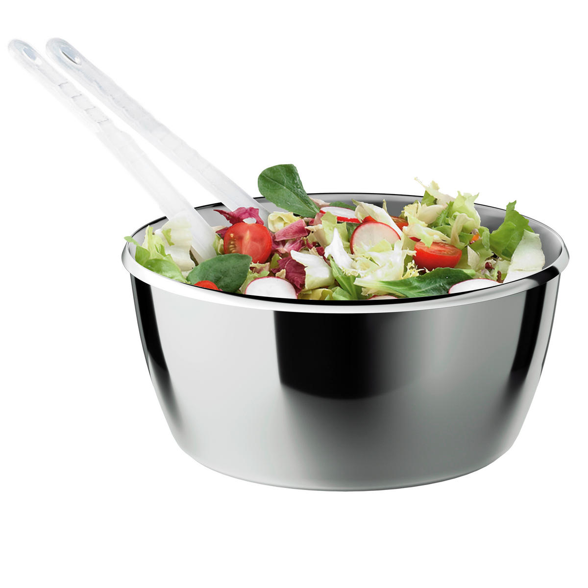 SALATSCHLEUDER - Edelstahlfarben, Basics, Kunststoff/Metall (25/16/25cm) - moHA!