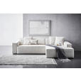 ECKSOFA in Chenille Creme  - Creme/Schwarz, KONVENTIONELL, Kunststoff/Textil (280/188cm) - Carryhome