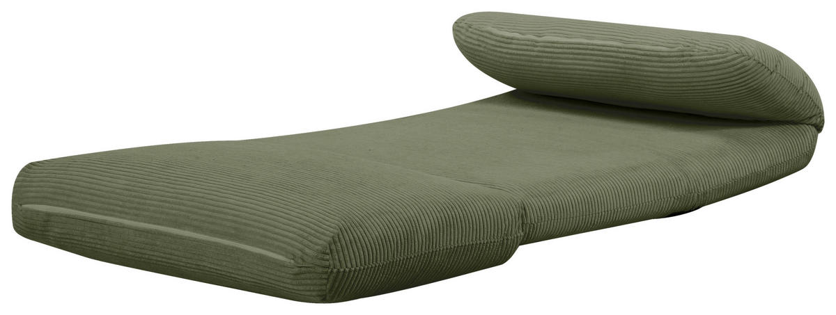 SCHLAFSESSEL Cord Olivgrün    - Olivgrün, Design, Textil/Metall (82/58/78cm) - Livetastic
