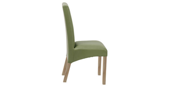 STUHL Lederlook Dunkelgrün, Sonoma Eiche - Dunkelgrün/Sonoma Eiche, KONVENTIONELL, Holz/Textil (47/102/57cm) - Carryhome