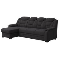 ECKSOFA in Chenille Schwarz  162/257 cm  - Schwarz, Basics, Kunststoff/Textil (162/257cm) - MID.YOU