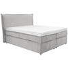BOXSPRINGBETT 180/200 cm  in Hellgrau  - Hellgrau/Schwarz, Konventionell, Kunststoff/Textil (180/200cm) - Boxxx
