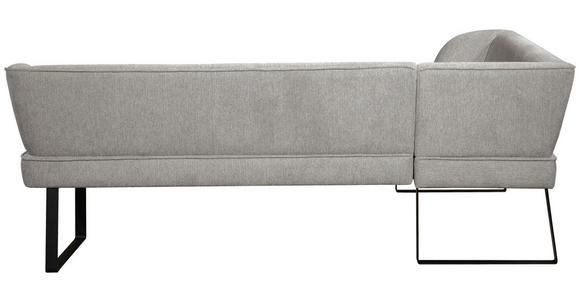 ECKBANK 233/189 cm Webstoff Dunkelgrau - Dunkelgrau/Schwarz, Design, Textil/Metall (233/189cm) - Novel