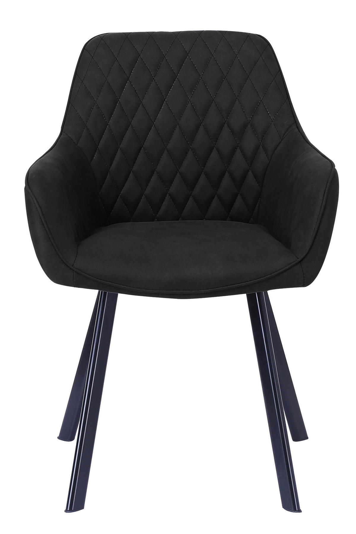 SADA STOLIČIEK S PODRÚČKAMI 2 kus - čierna/antracitová, Modern, kov/textil (56,5/83/63cm) - Livetastic