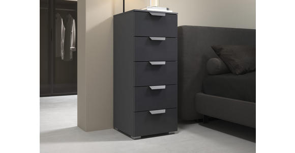 KOMMODE  in 40/100/35 cm  - Dunkelgrau, Design, Glas/Holzwerkstoff (40/100/35cm) - Xora