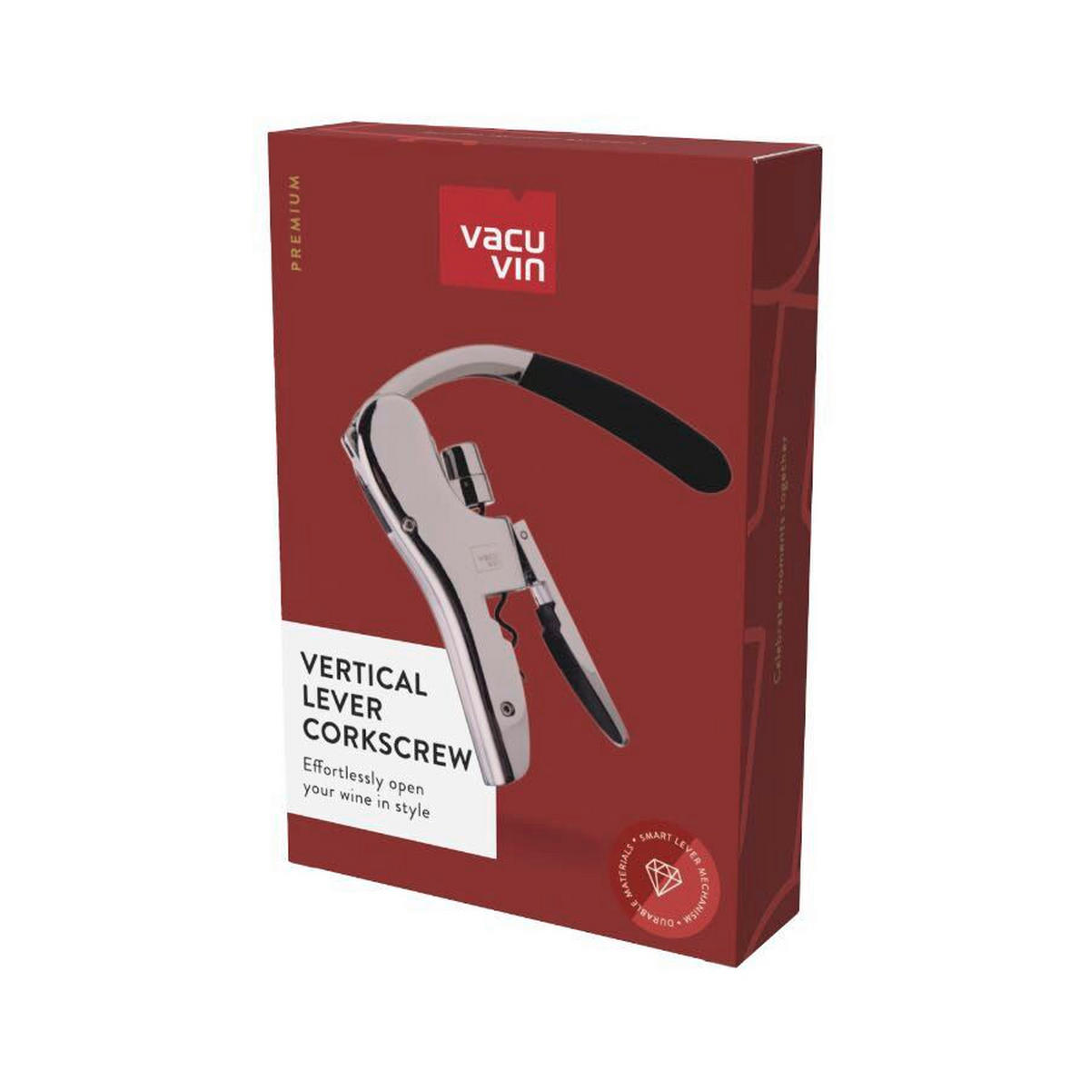 OTVARAČ ZA BOCE  - srebrne boje/crna, Basics, metal/plastika (12.6/18.5/3.6cm) - Vacu Vin
