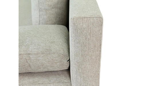 SCHLAFSOFA Lia in Webstoff Graubraun  - Graubraun/Schwarz, Design, Textil/Metall (197/84/92,5cm) - Hom`in