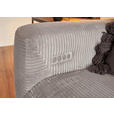 ECKSOFA in Cord Grau  - Schwarz/Grau, KONVENTIONELL, Textil/Metall (266/180cm) - Hom`in