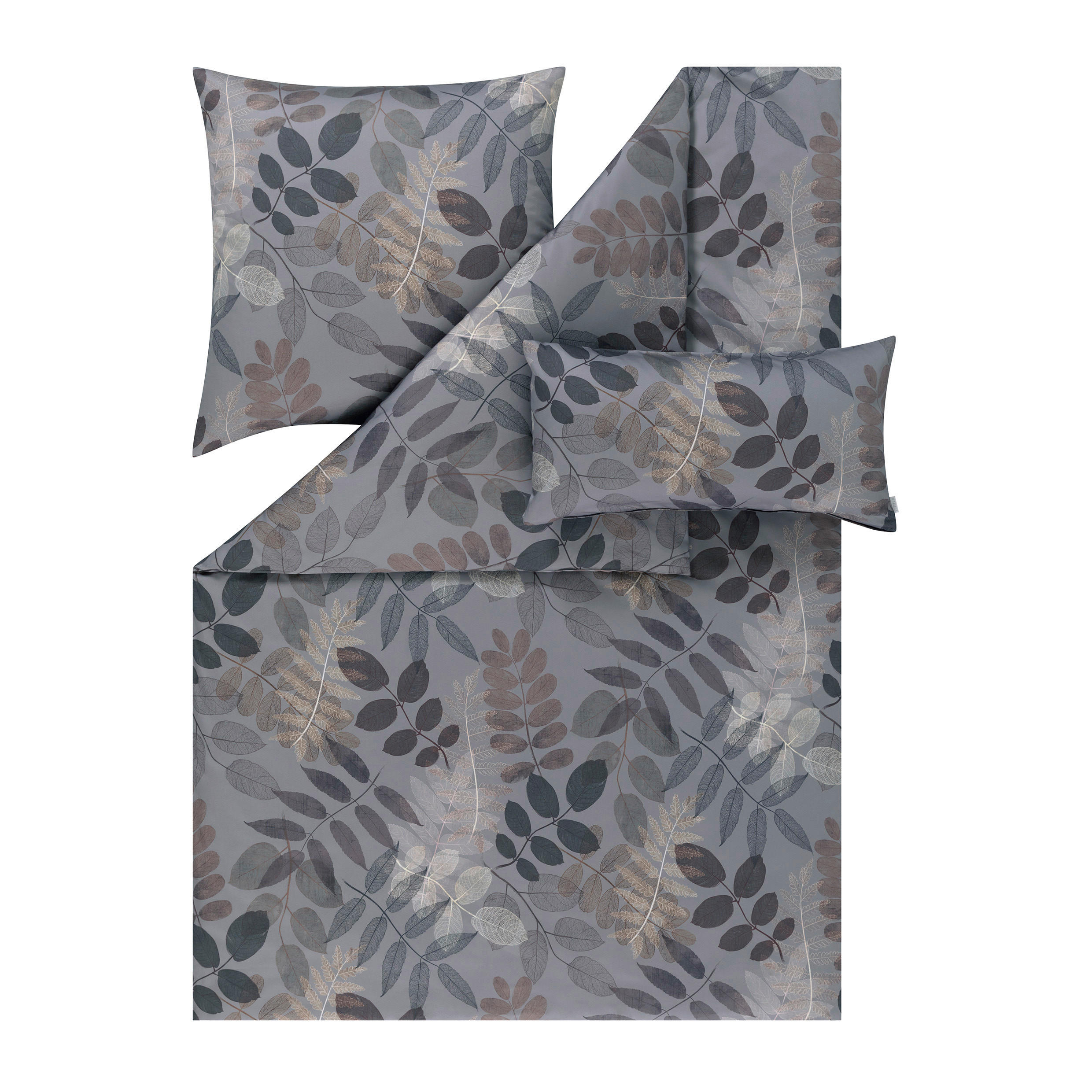 BETTWÄSCHE Atelier Makosatin 135/200 cm  - Grau, Design, Textil (135/200cm) - Estella