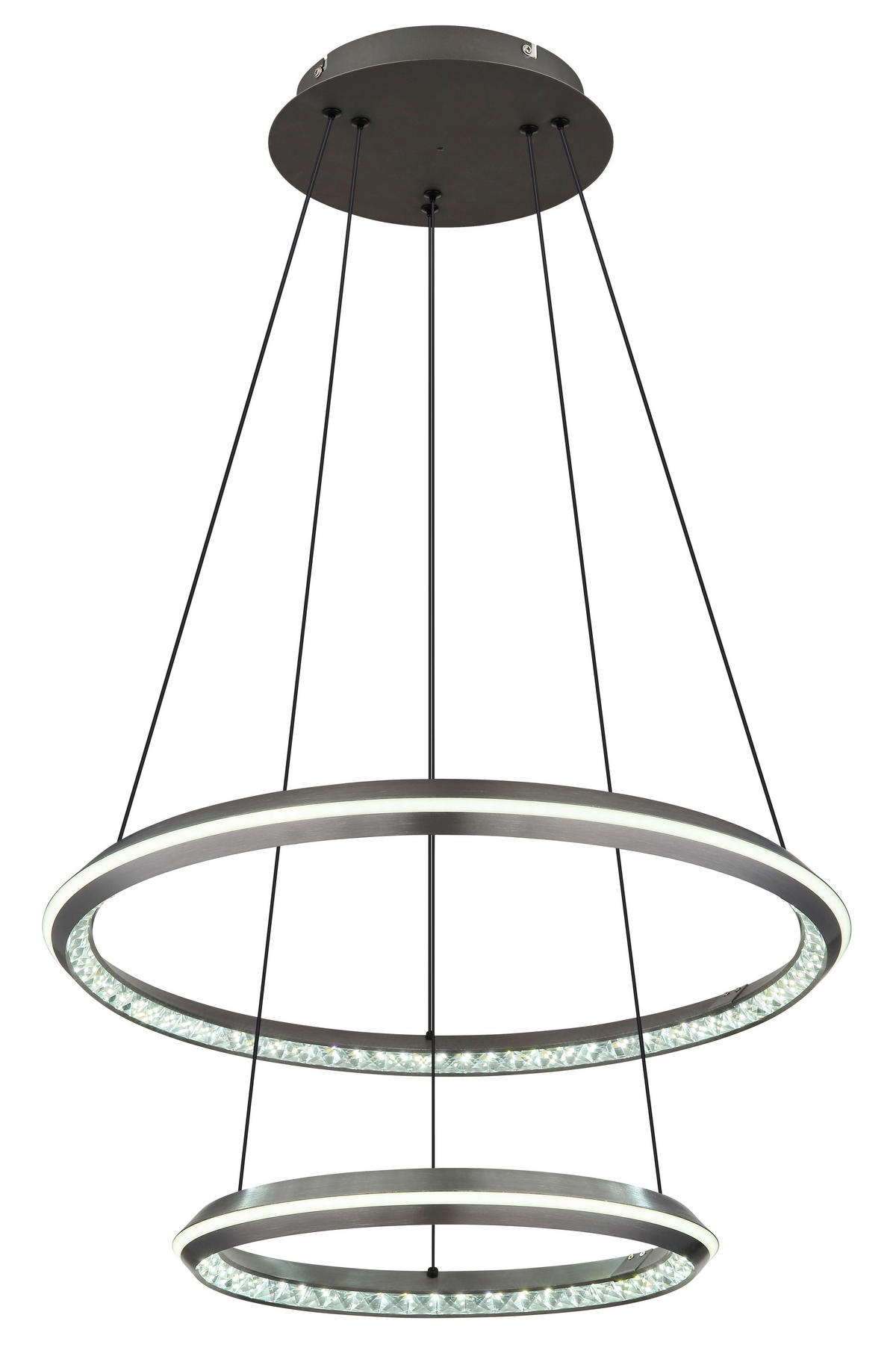 VISEČA LED-SVETILKA  ALAINA /250-2500 lm/2700-6000 K/230 V/ - siva/opal, Design, kovina/umetna masa (60/150cm) - Globo