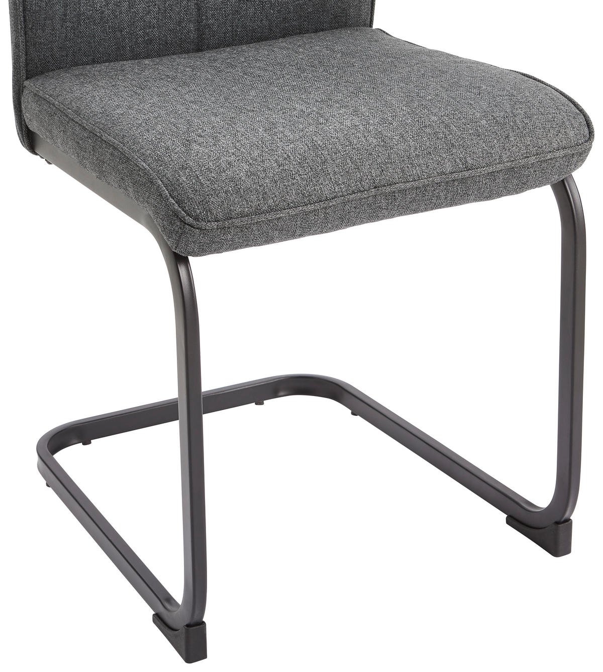SCHWINGSTUHL  in Eisen Webstoff  - Dunkelgrau/Schwarz, MODERN, Holz/Textil (46/94/60cm) - MID.YOU