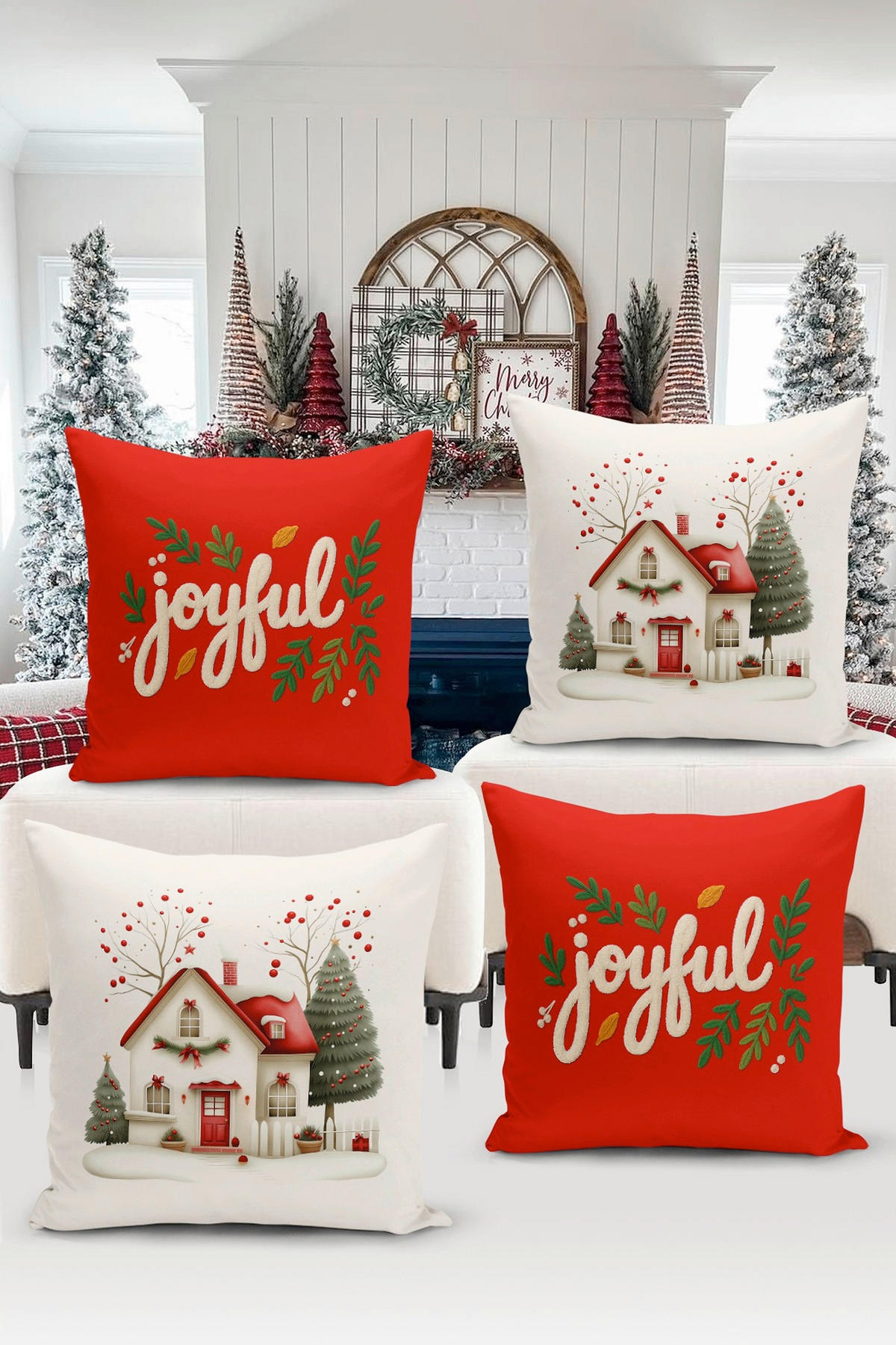 KISSENBEZUG-SET 43/43 cm  - Multicolor, Basics, Textil (43/43cm) - X-Mas