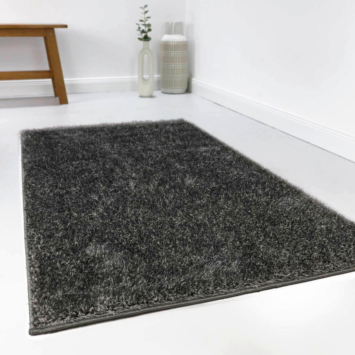 HOCHFLORTEPPICH 200/290 cm #Swagger Shag Anthrazit rechteckig  - Anthrazit, Basics, Textil (200/290cm) - WECON HOME