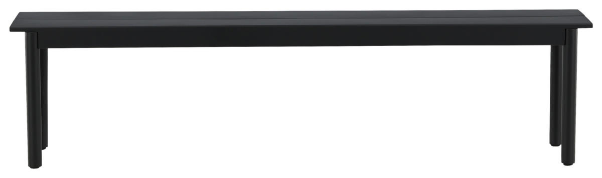 GARTENBANK 180/35/40 cm  Aluminium  - Schwarz, KONVENTIONELL, Metall (180/35/40cm) - Gardenson