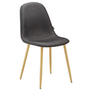 STUHL Webstoff Schwarz - Eichefarben/Schwarz, Design, Textil/Metall (44/87/49,5cm) - TI`ME