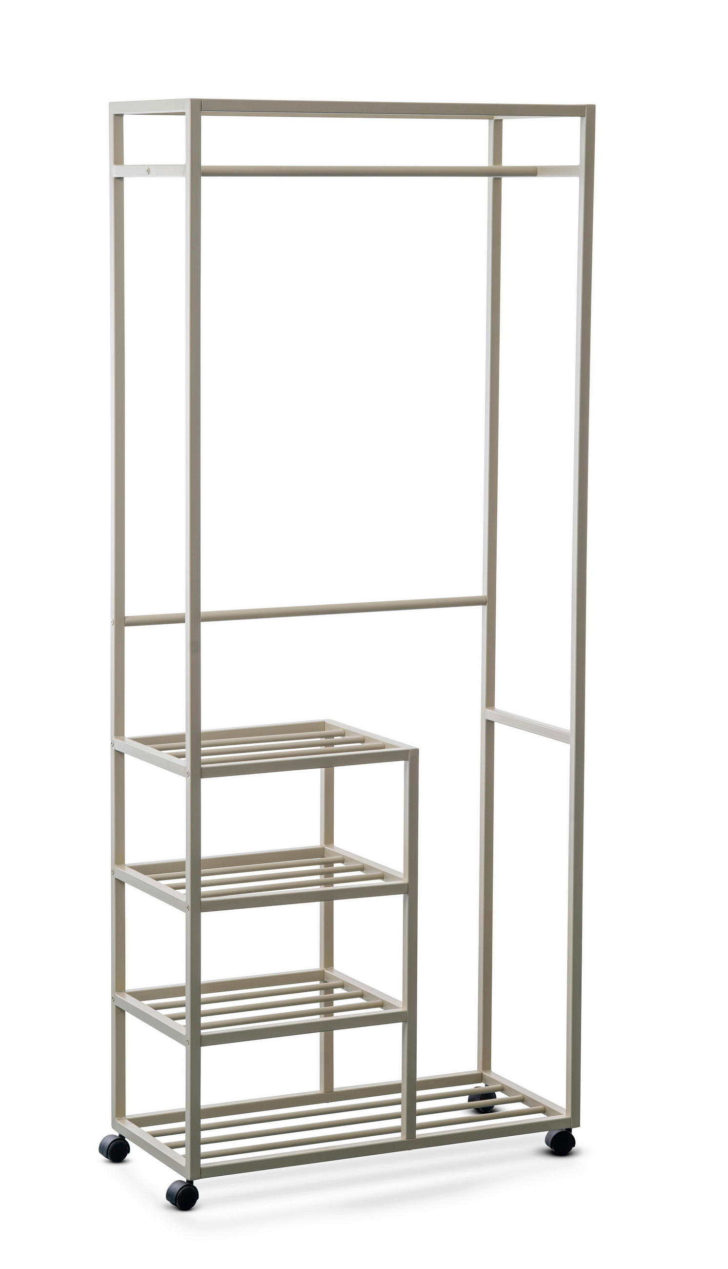 KLEIDERWAGEN in Creme 75/183/35 cm - Creme, Basics, Kunststoff/Metall (75/183/35cm)